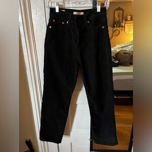 Black corduroy Levi’s